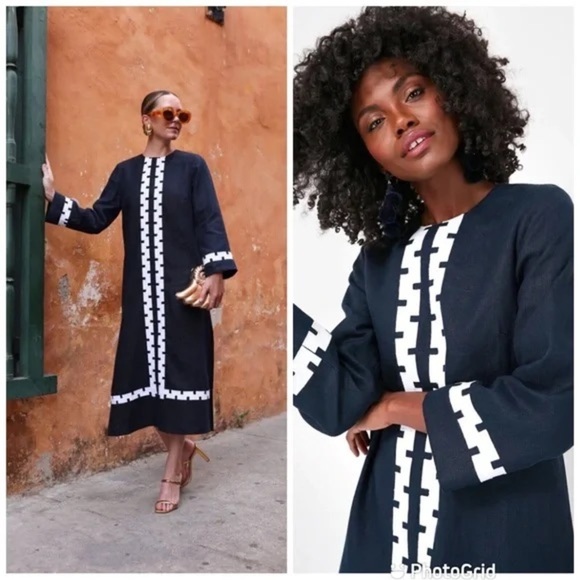 Tuckernuck,Atlantic-Pacific Navy Dress,”Let Compliments Begin”,Size M - Picture 3 of 11